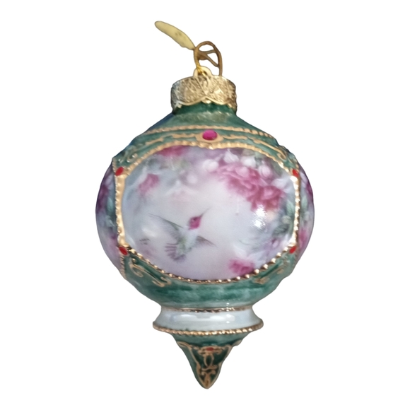 Anna's Hummingbird Christmas Ornament Bradford Exchange Lena Liu 1998 Bird Flora - Picture 8 of 12